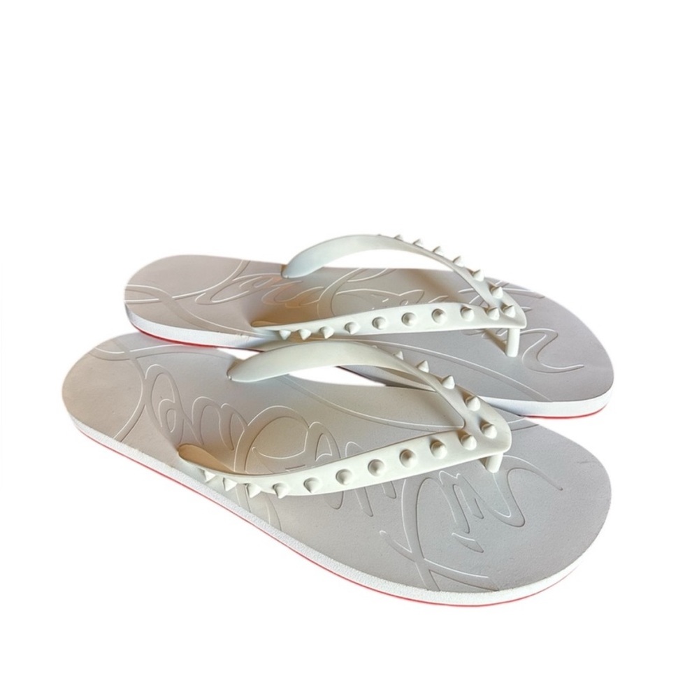 Christian Louboutin white stud spike white sandals - Picture 4 of 6